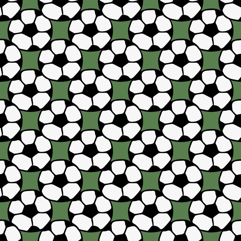 Seamless pattern with soccer ball. Doodle vector illustration with football ball. Colored football background