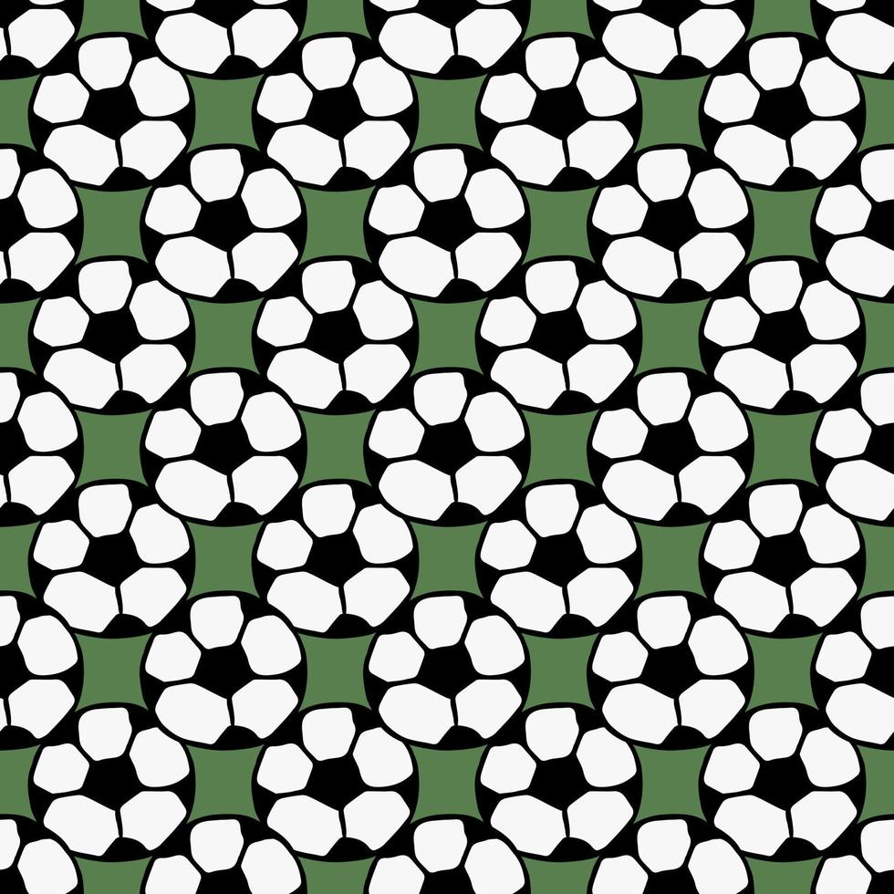 Seamless pattern with soccer ball. Doodle vector illustration with football ball. Colored football background