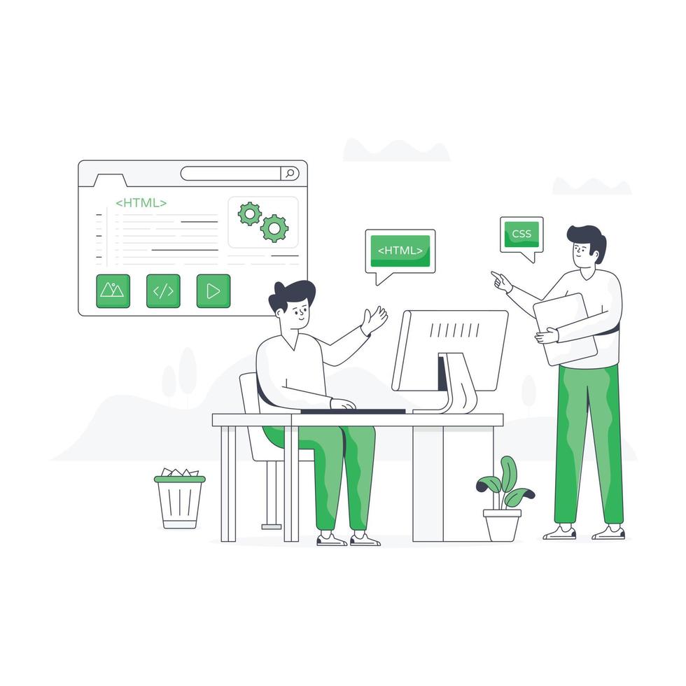 Application programming flat vector download