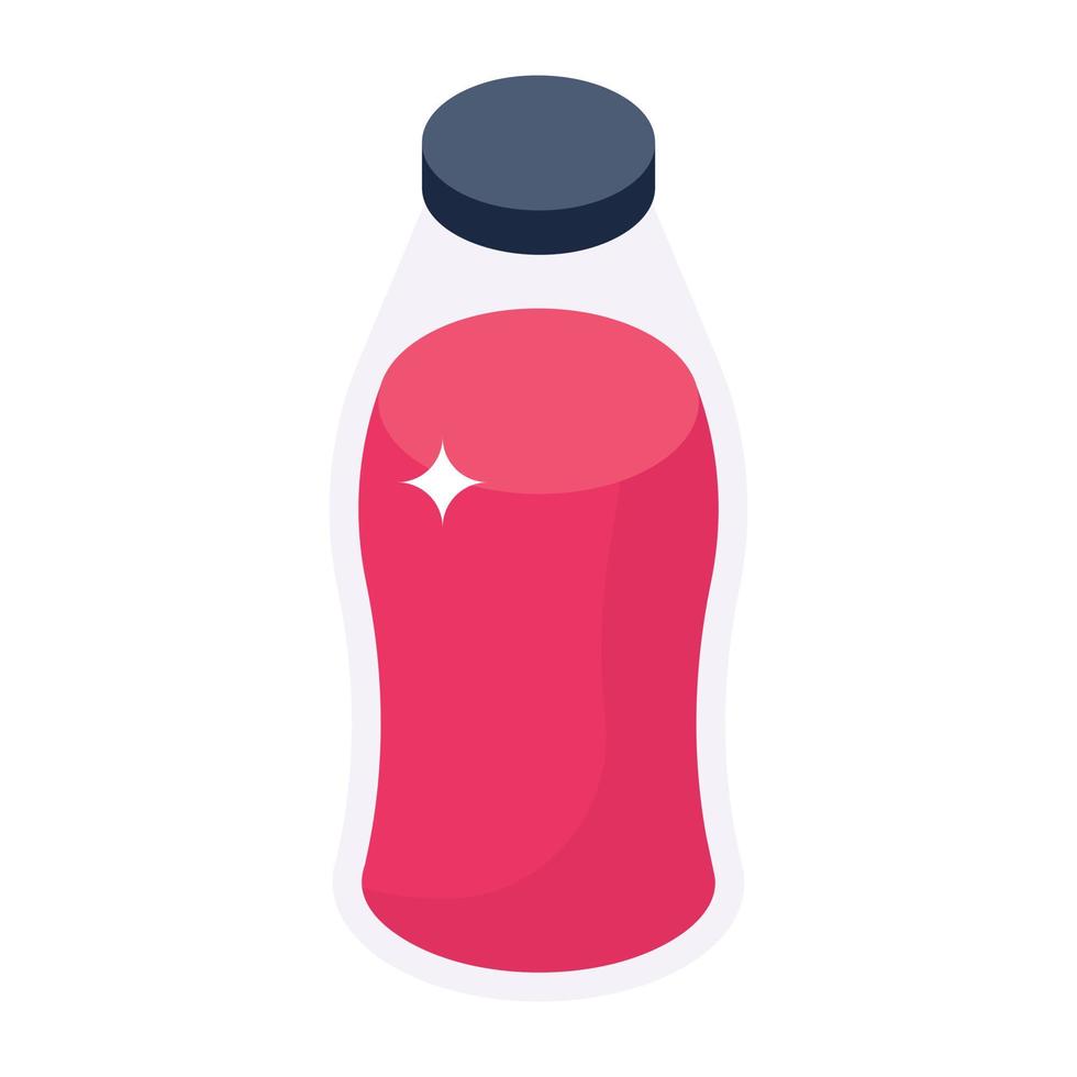 A drink bottle isometric icon download vector