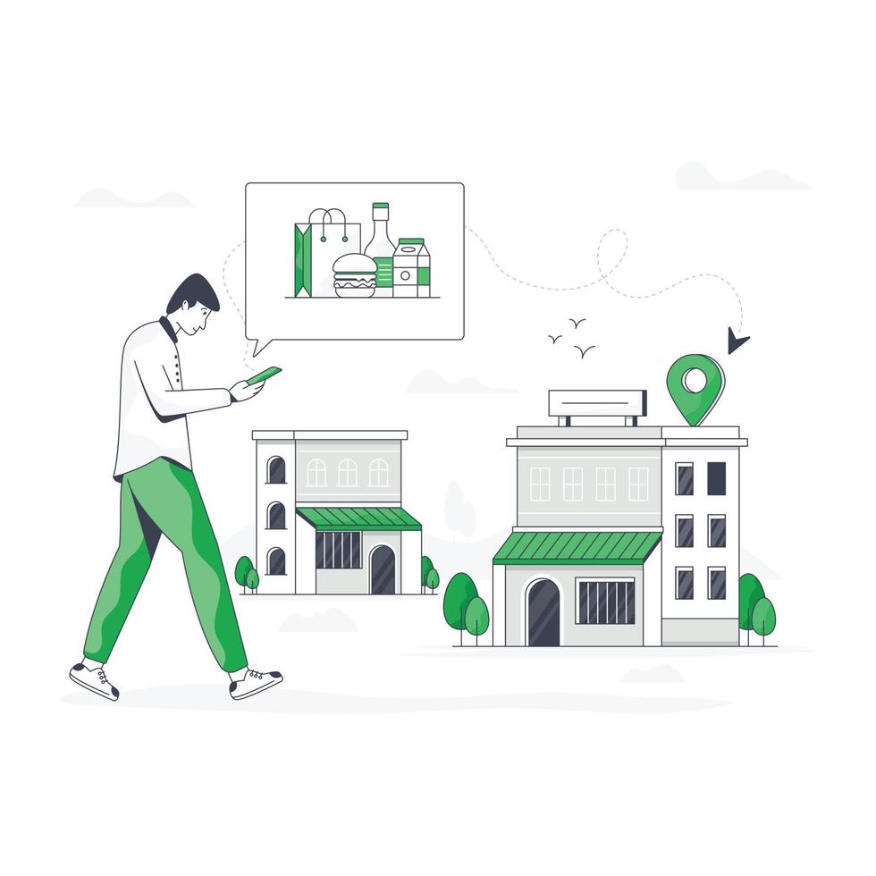 Flat editable illustration of online order vector