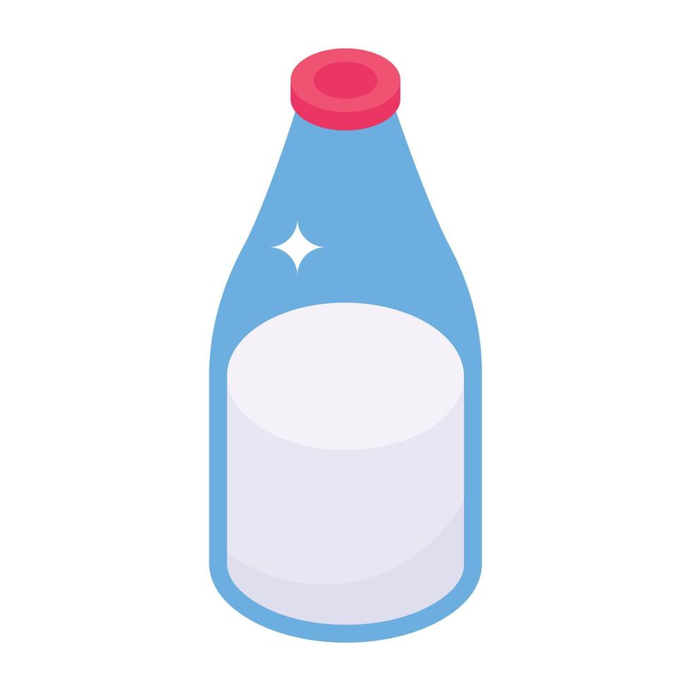 Get this isometric icon of milk vector