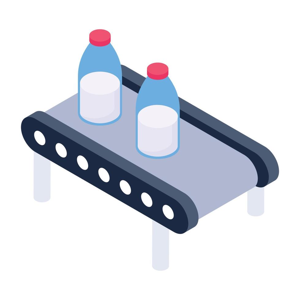 Trendy isometric icon of bottle packaging vector