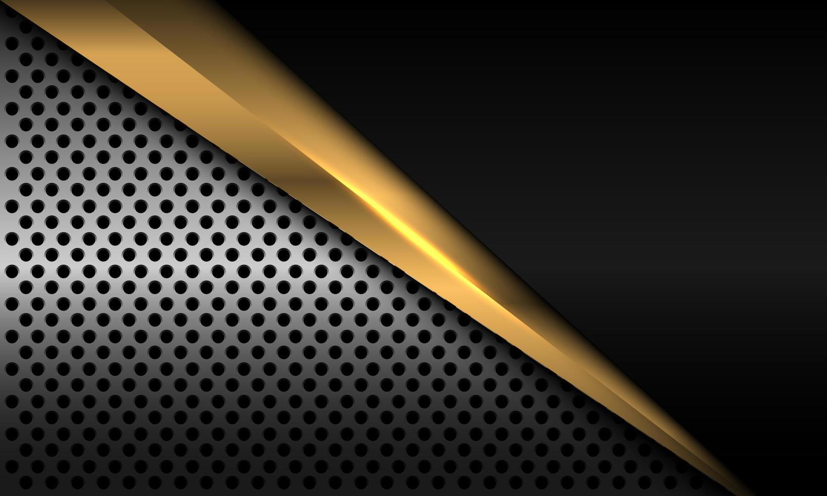 Abstract black gold silver slash geometric metallic luxury overlap design modern futuristic background vector