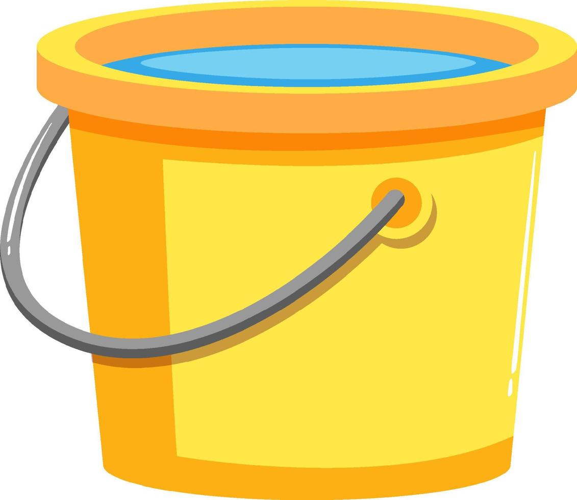 Bucket with water on white background vector