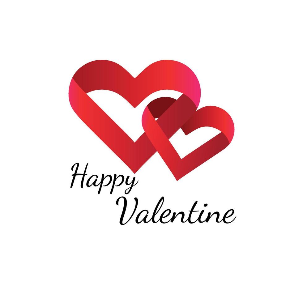 Happy Valentine icon logo free vector