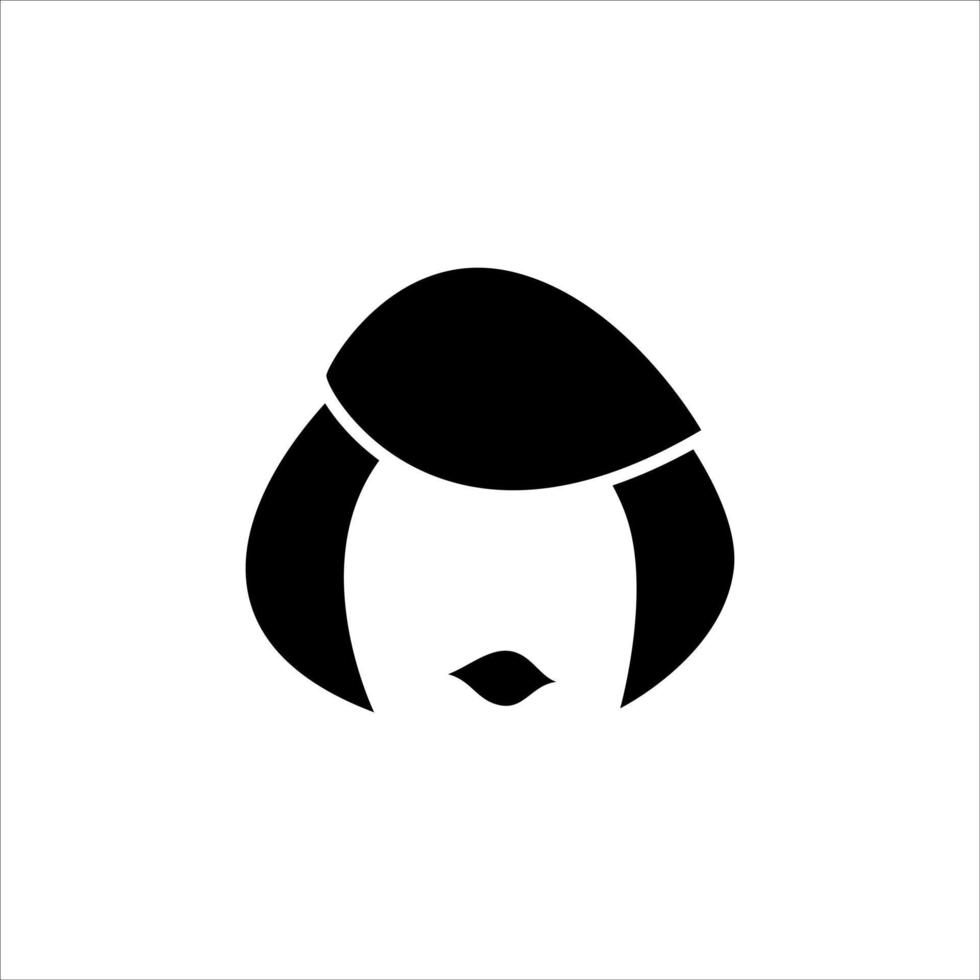 mujer japonesa avatar simple vector libre