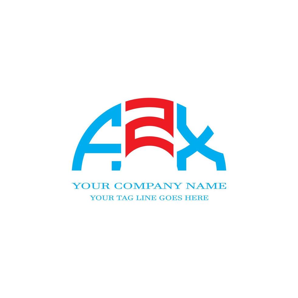 FZX letter logo creative design with vector graphic