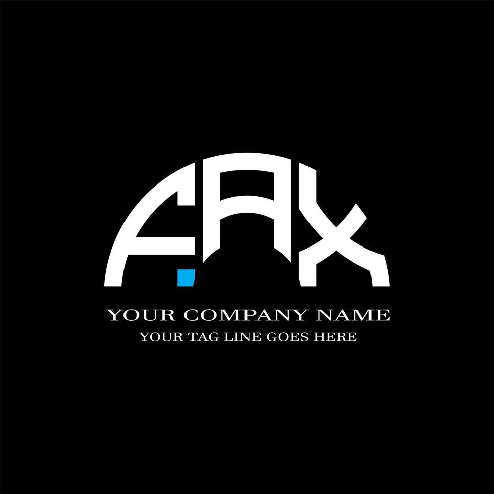 FAX letter logo creative design with vector graphic