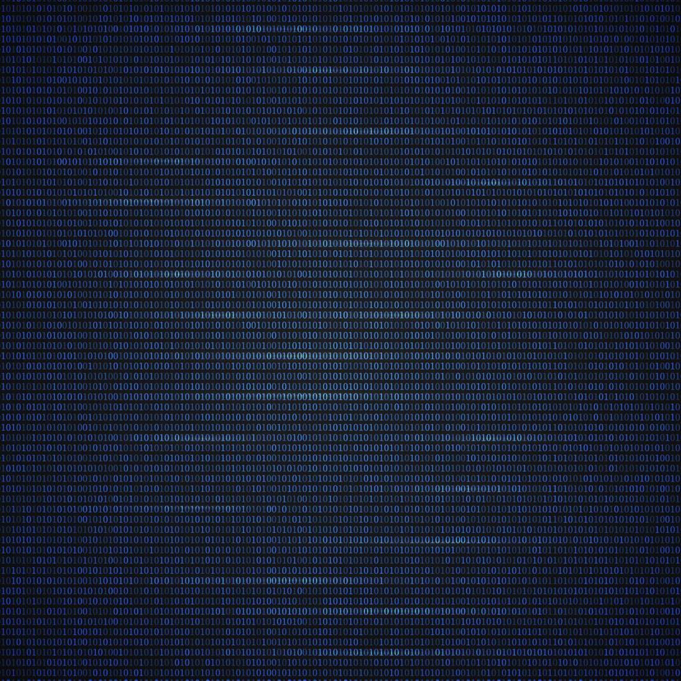 código binario fondo azul brillante. código de programación concepto de red oscura. tecnología web digital. ilustración vectorial de red oscura. vector