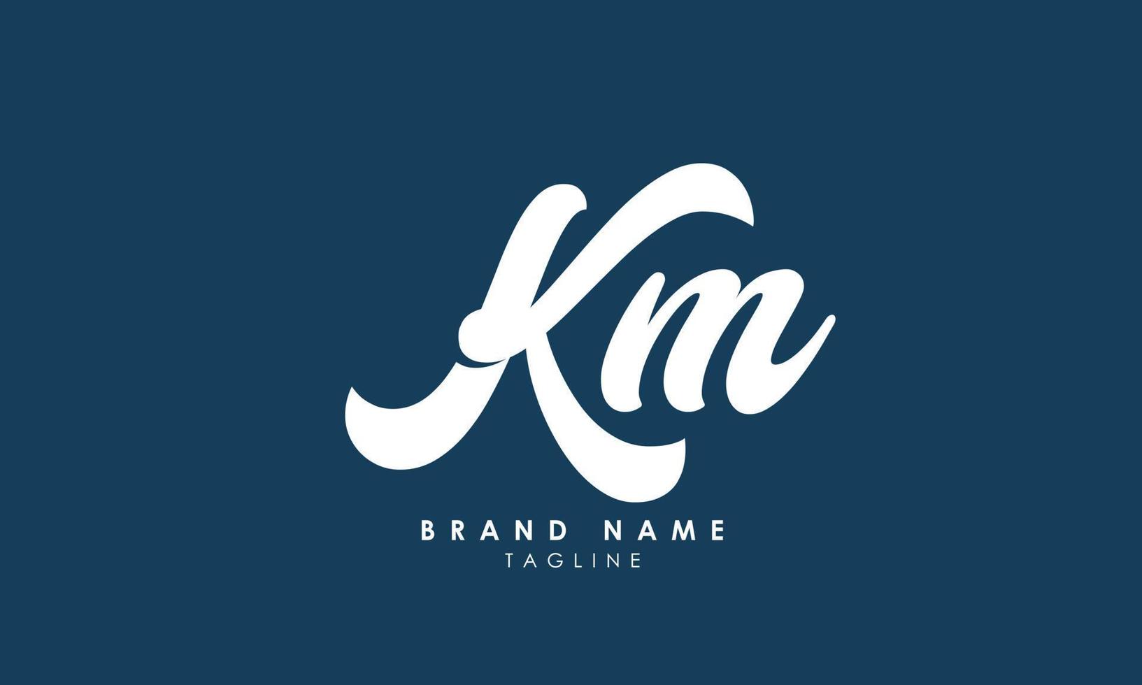 Alphabet letters Initials Monogram logo KM, MK, K and M 7699281 Vector