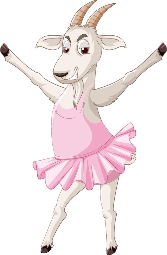 A goat in a dress a ballerina vector