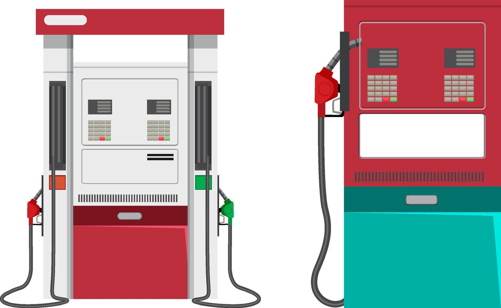 gasolinera con bomba de gasolina vector