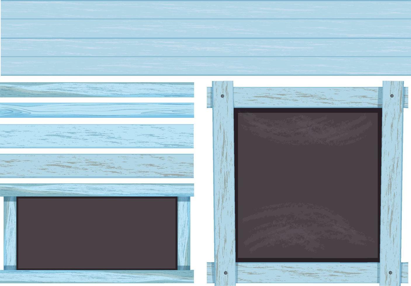 Set of different wooden boards vector