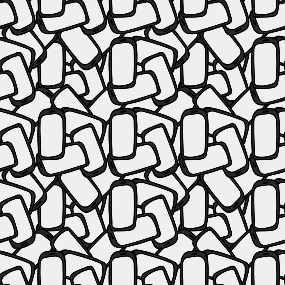 Seamless phone pattern. Doodle vector with smartphone icons. Vector phone background