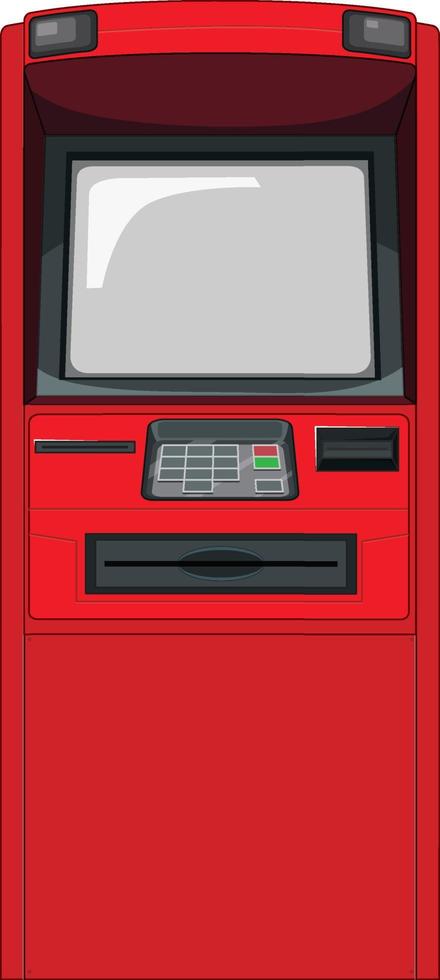 ATM machine isolated on white background vector