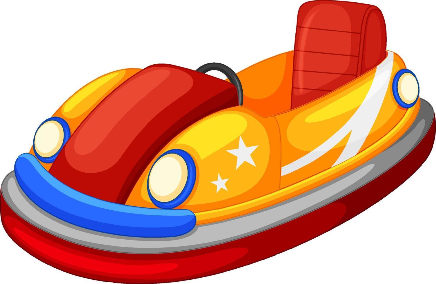 Cartoon bumper car on white background vector