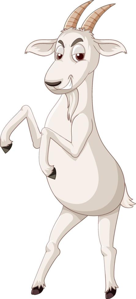 White goat standing on two legs vector