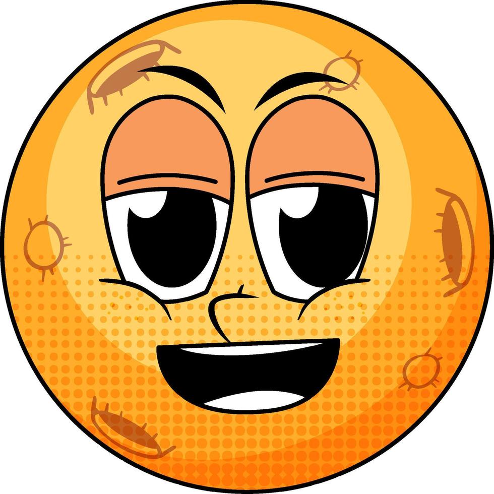 Moon cartoon character on white background vector