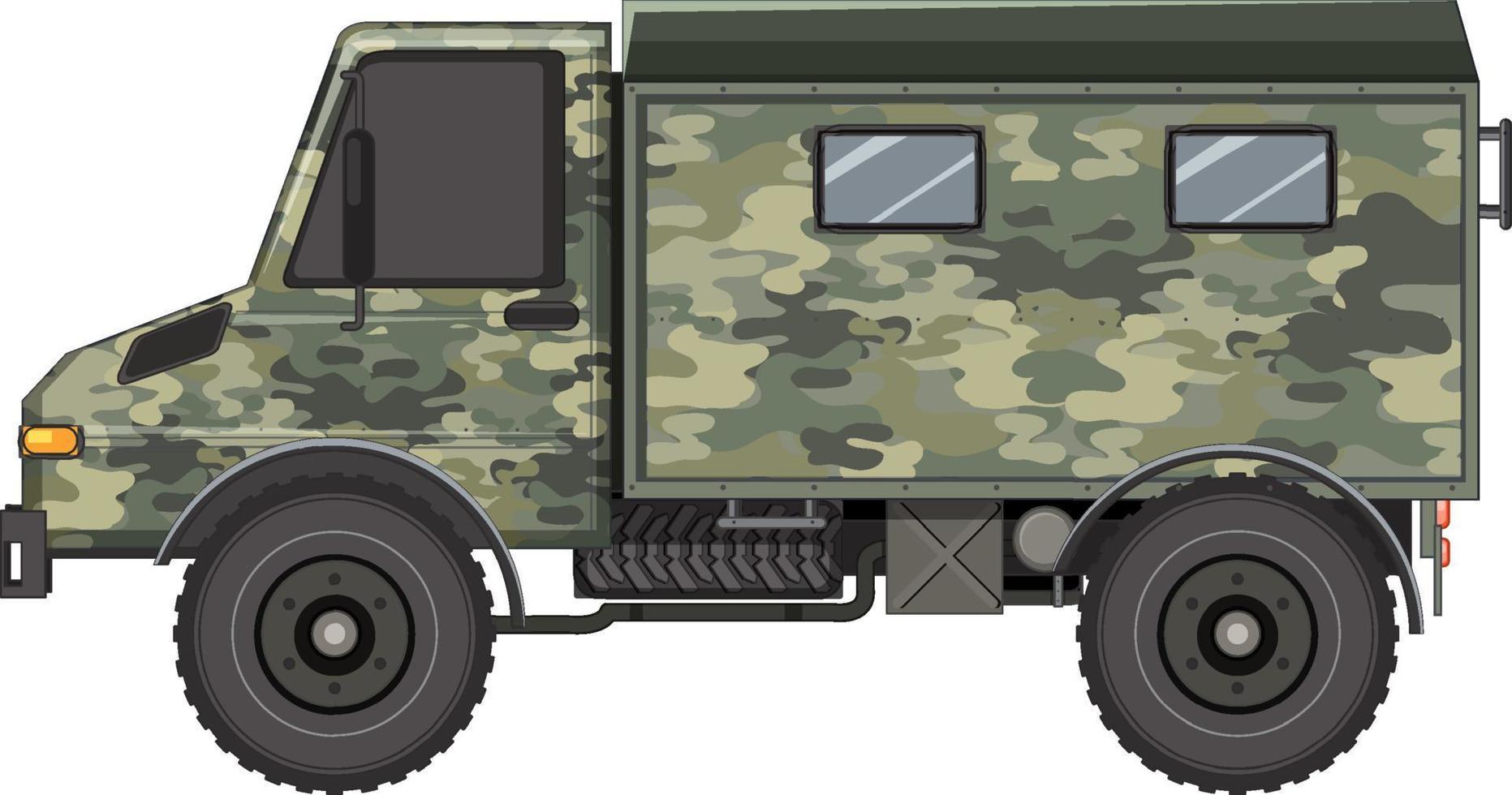 Military vehicle on white background vector