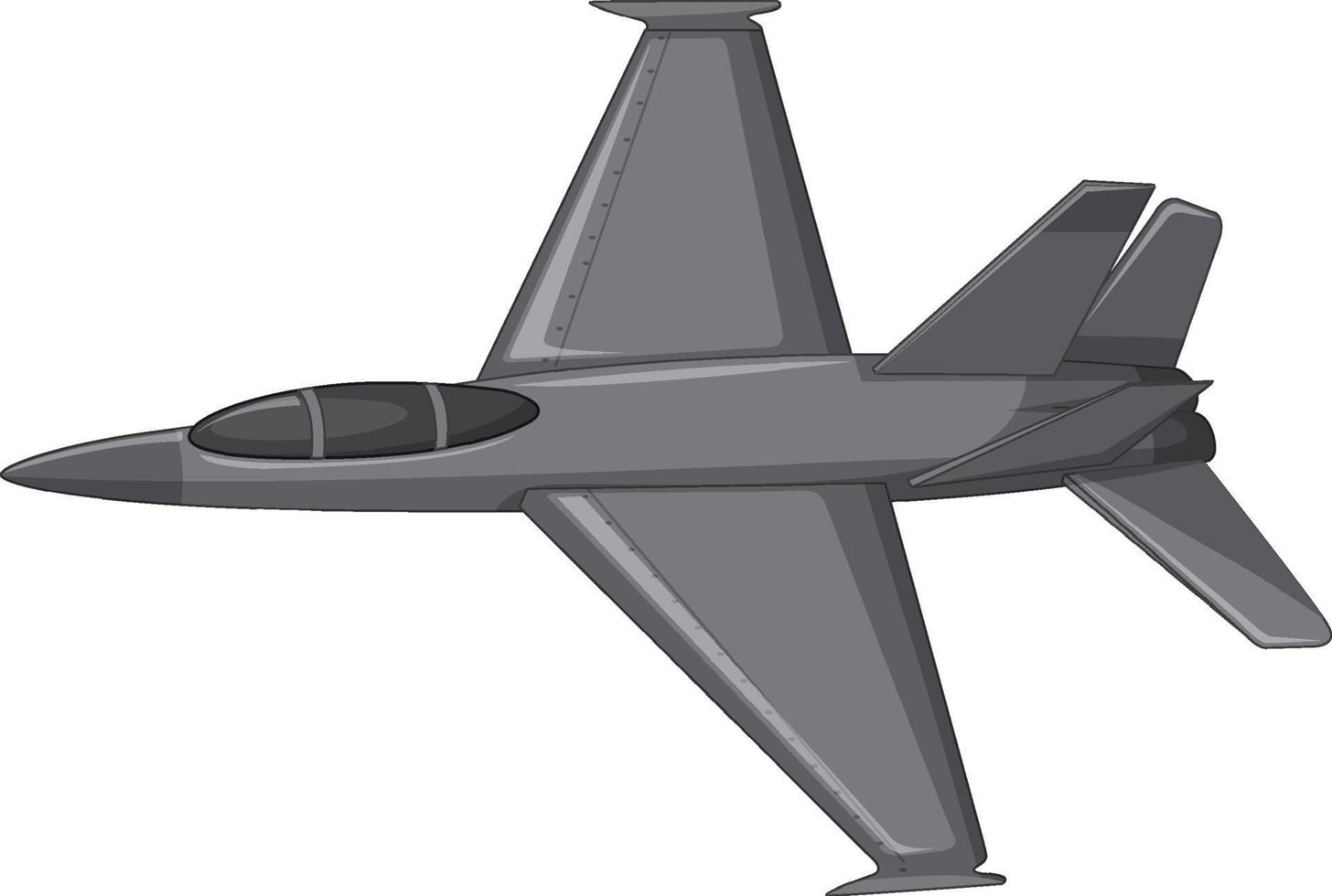 un avión militar sobre fondo blanco vector
