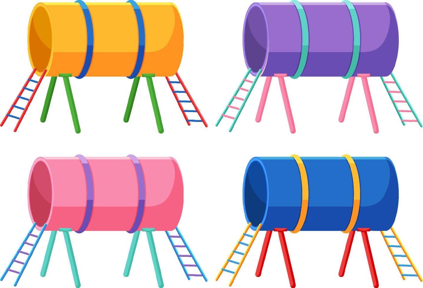 Playground tunnel on white background vector