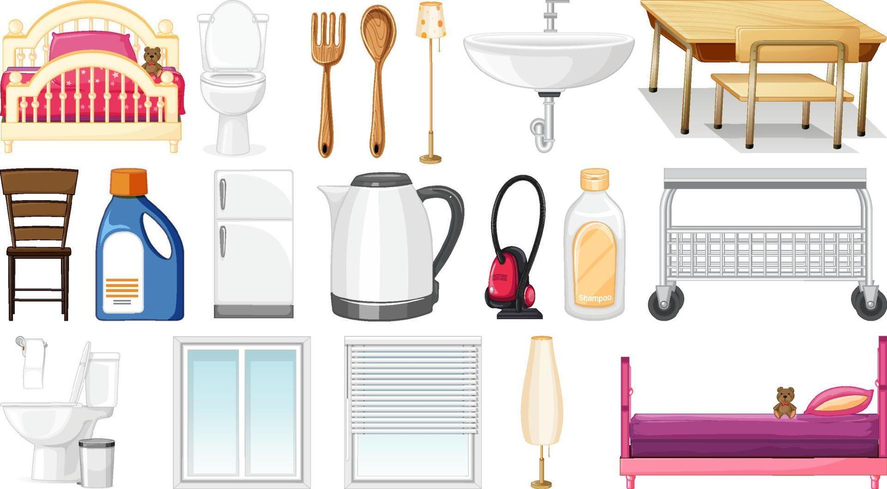 Set of household appliances vector