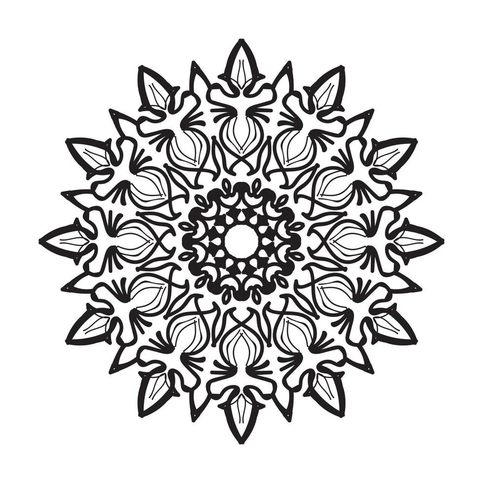 Hand drawn mandala. decoration in ethnic oriental  doodle ornament. vector