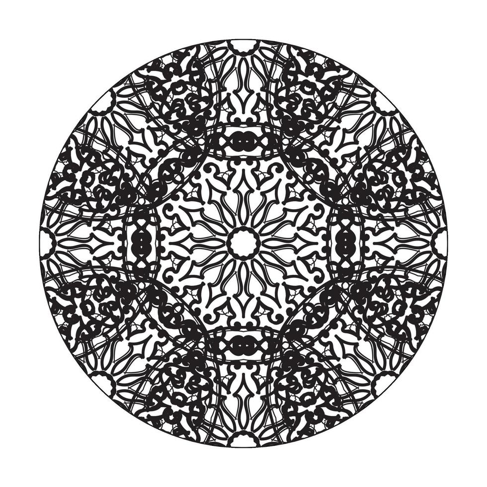 Vector round abstract circle. Mandala style.