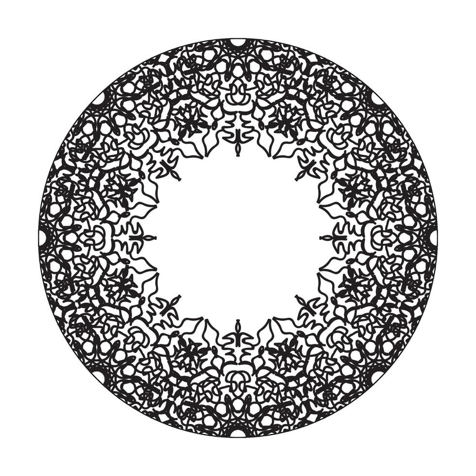 Hand drawn mandala. decoration in ethnic oriental  doodle ornament. vector