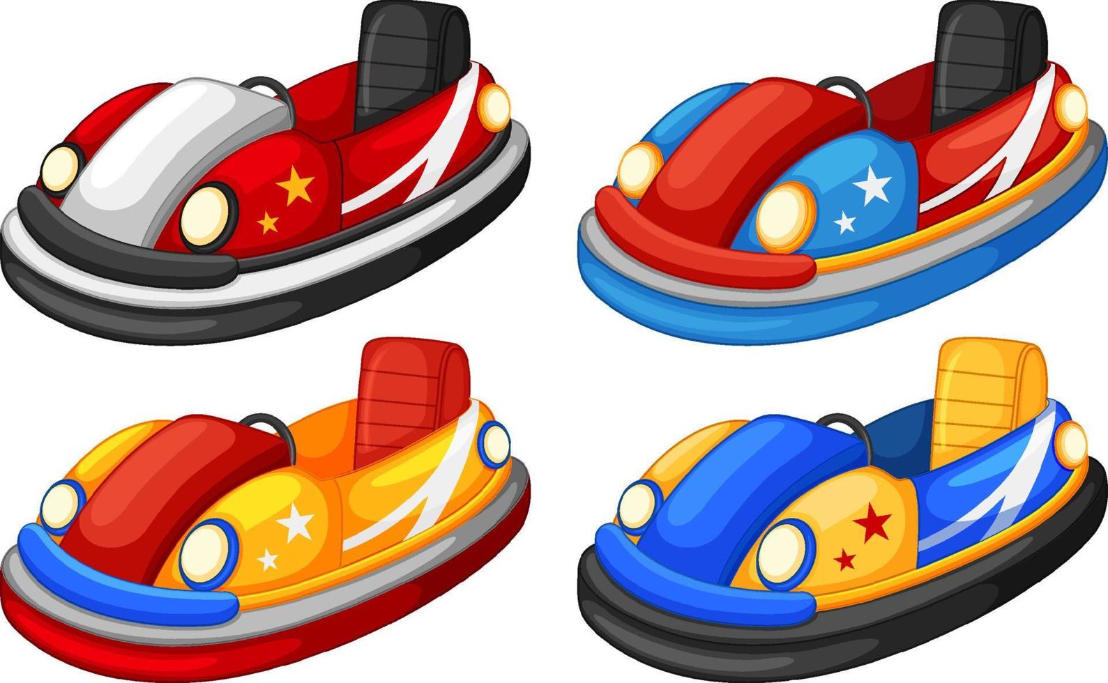 Cartoon bumper car on white background vector