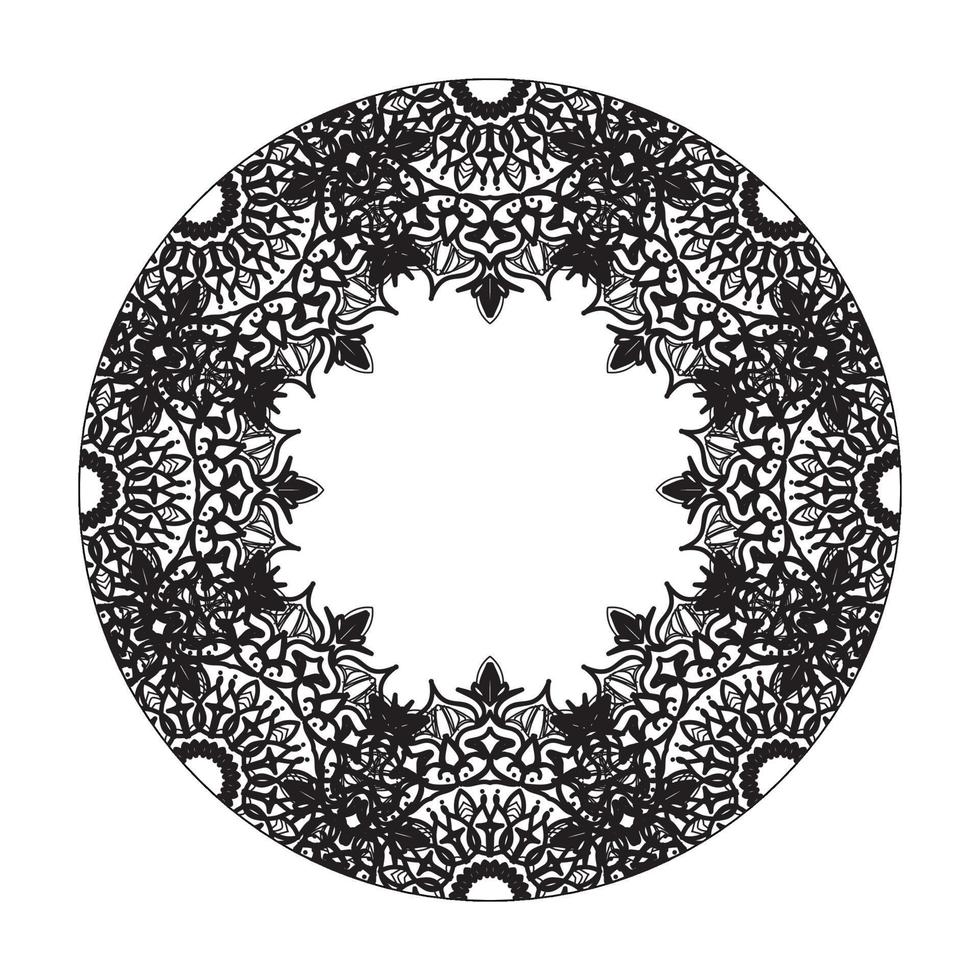 vector círculo abstracto redondo. estilo mandala.