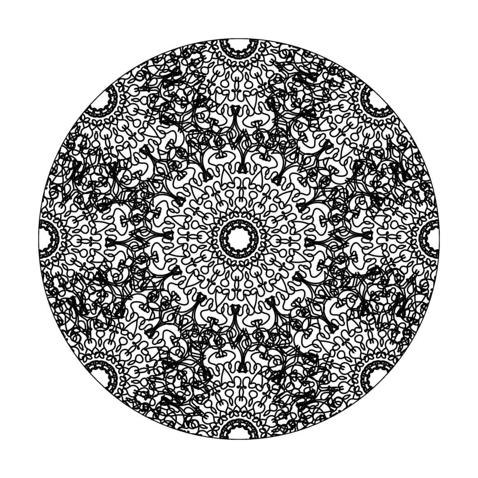 Hand drawn mandala. decoration in ethnic oriental  doodle ornament. vector