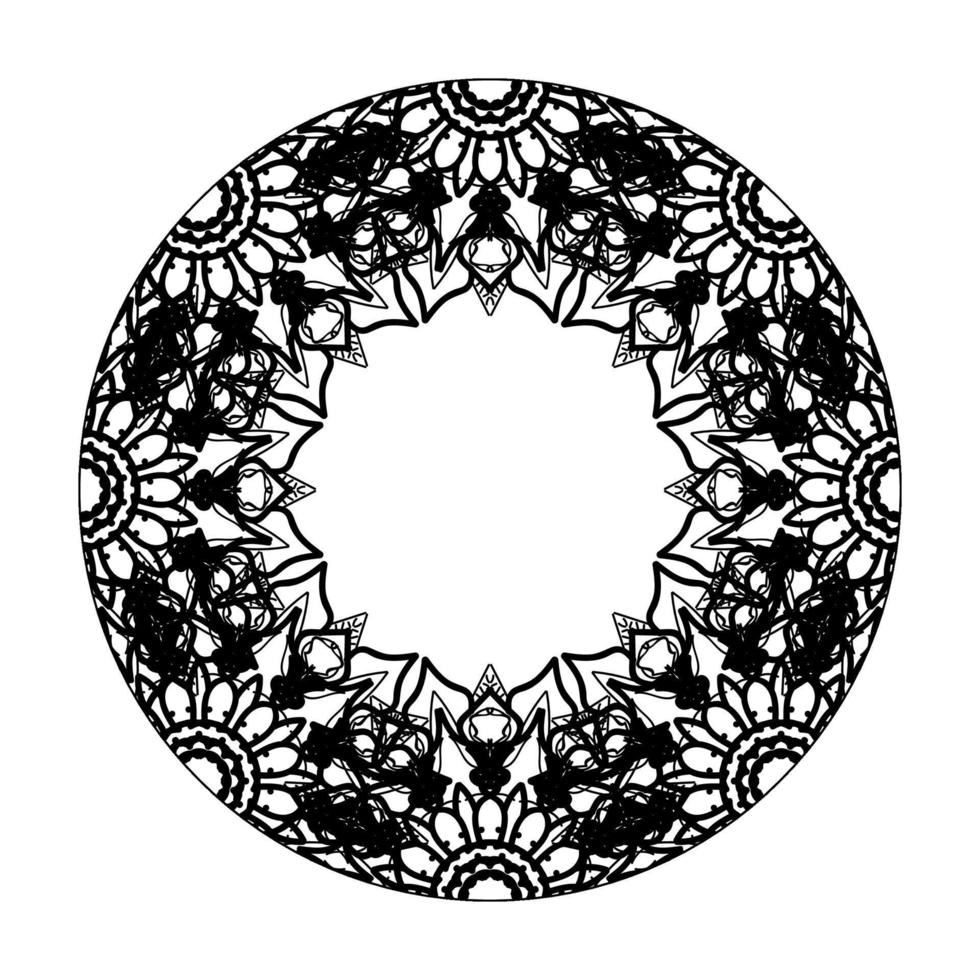 Hand drawn mandala. decoration in ethnic oriental  doodle ornament. vector