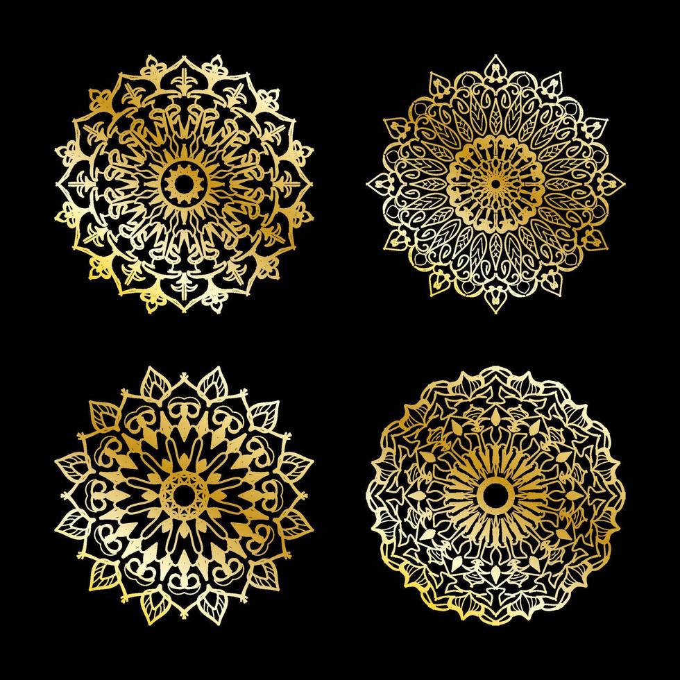 Collections Circular pattern in the form of a mandala for Henna, Mehndi, tattoos. Coloring book page. vector