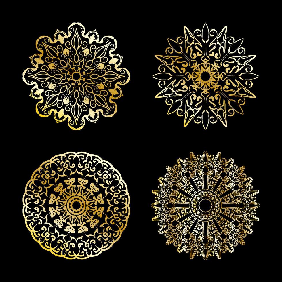 colecciones patrón circular en forma de mandala para henna, mehndi, tatuajes. página del libro para colorear. vector