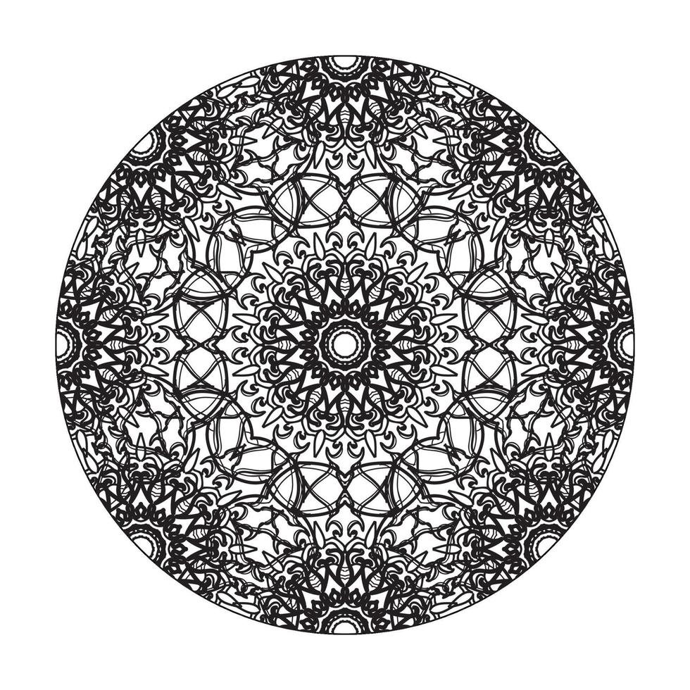 vector círculo abstracto redondo. estilo mandala.