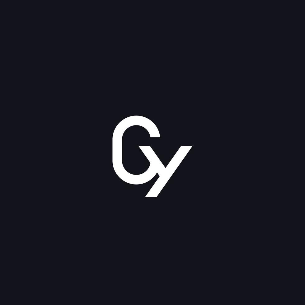 CY initial monogram vector icon illustration