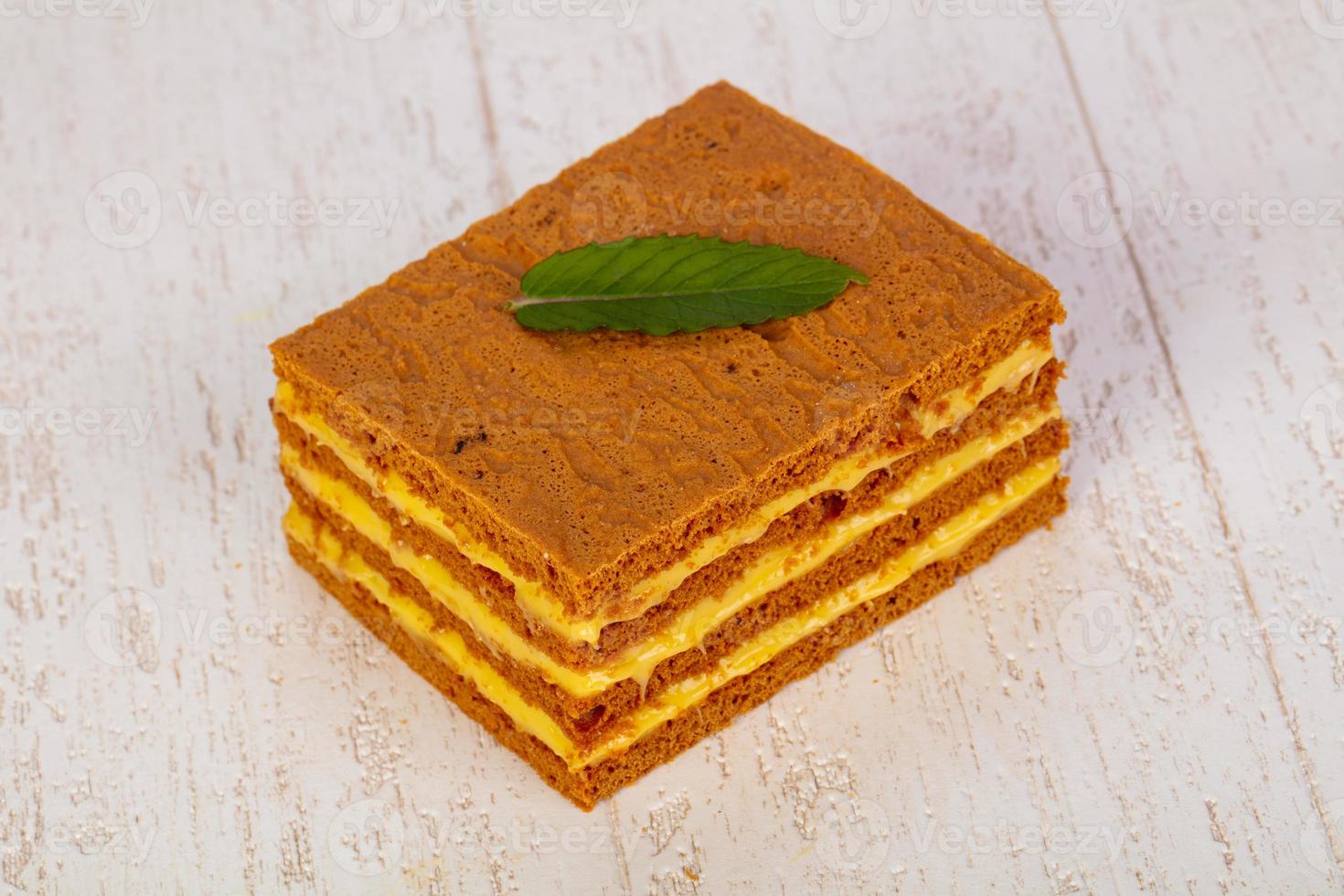 Tasty honey cake photo