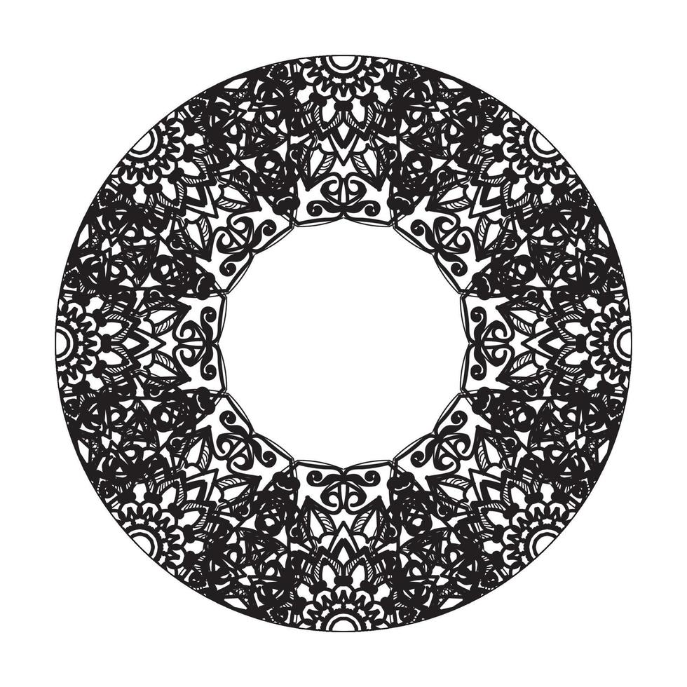 Vector round abstract circle. Mandala style.