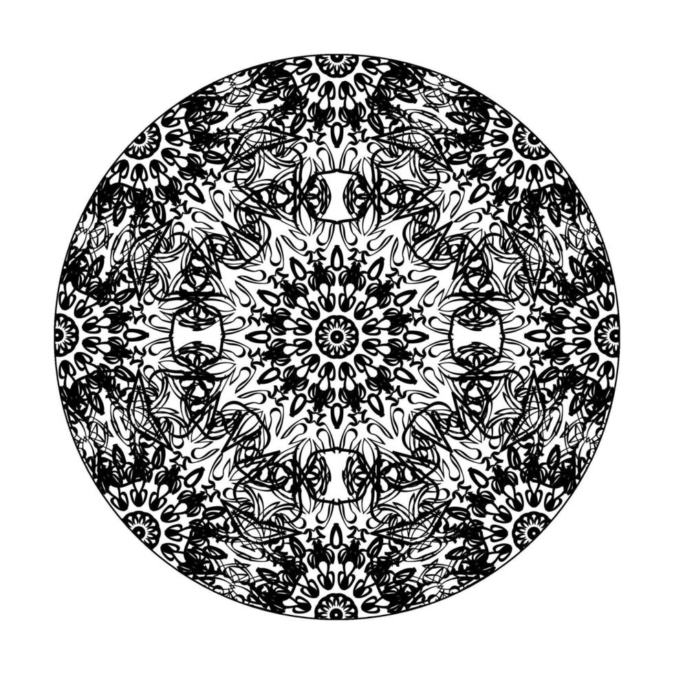 Hand drawn mandala. decoration in ethnic oriental  doodle ornament. vector