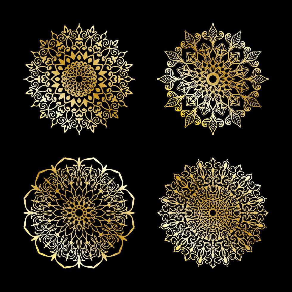 Collections Circular pattern in the form of a mandala for Henna, Mehndi, tattoos. Coloring book page. vector