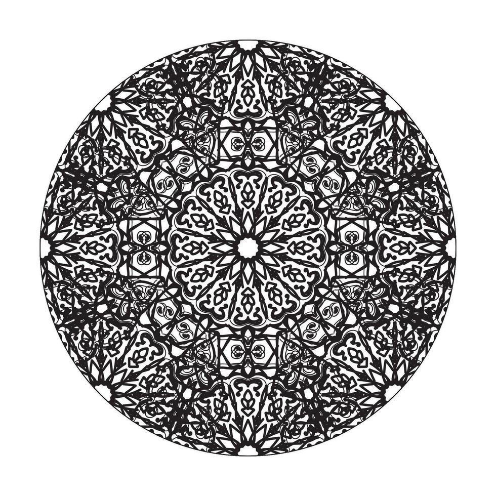 vector círculo abstracto redondo. estilo mandala.