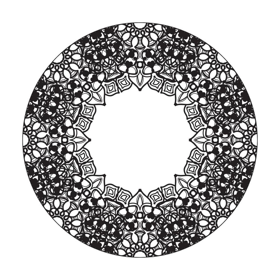 Vector round abstract circle. Mandala style.