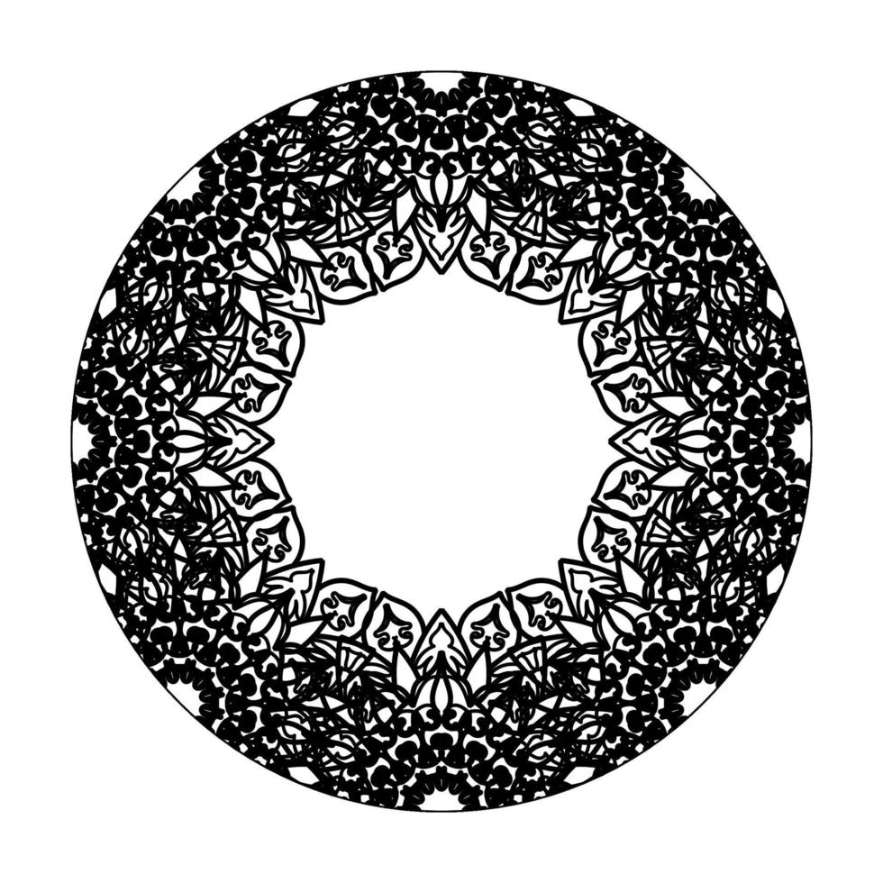 Hand drawn mandala. decoration in ethnic oriental  doodle ornament. vector