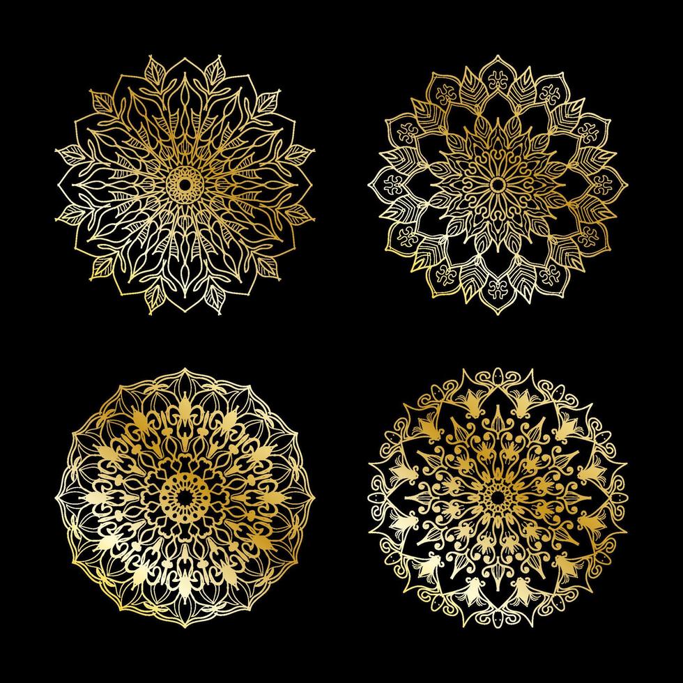 Collections Circular pattern in the form of a mandala for Henna, Mehndi, tattoos. Coloring book page. vector