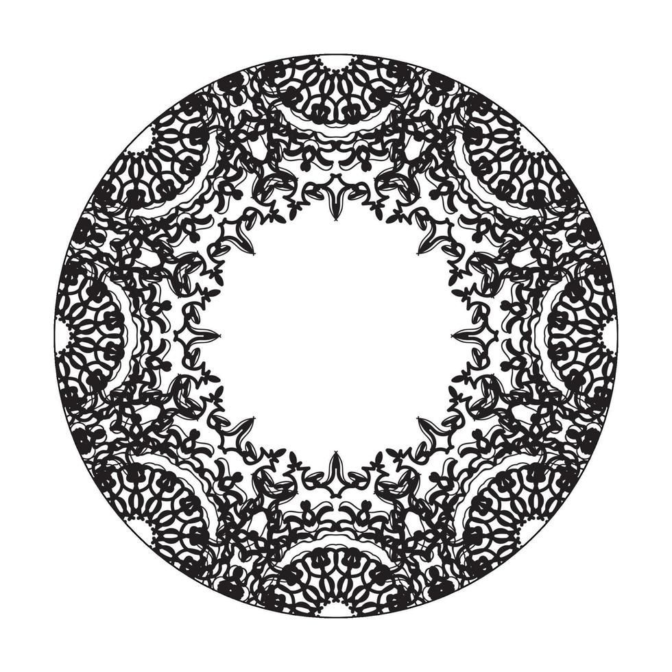 Hand drawn mandala. decoration in ethnic oriental  doodle ornament. vector