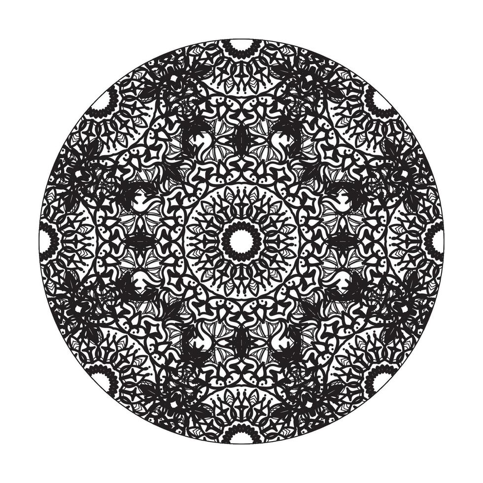 vector círculo abstracto redondo. estilo mandala.