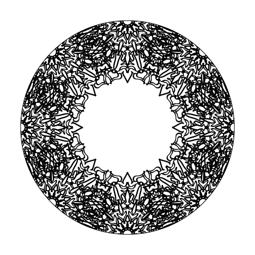 Hand drawn mandala. decoration in ethnic oriental  doodle ornament. vector