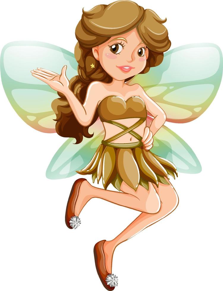 Beauty fairy on a white background vector